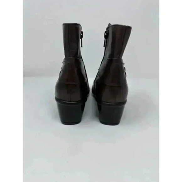 Clarks Bendables Women's Brown Ankle Boots Booties Side Zip -‎ Size 6 - Picture 7 of 12